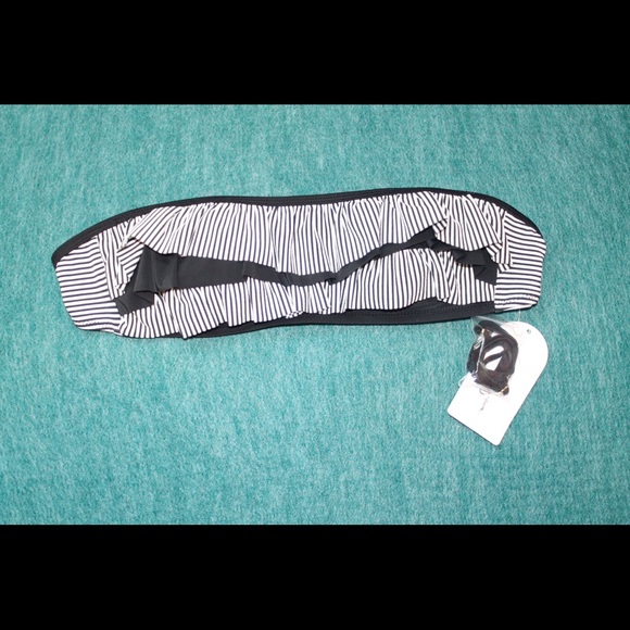 Seersucker Ruffle Bathing Suit Top - Picture 1 of 1